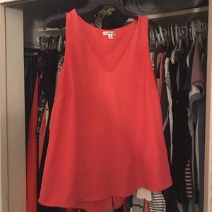 Blouse-type v neck tank top
